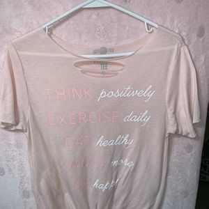 Baby pink shirt, kind of see through, never worn.